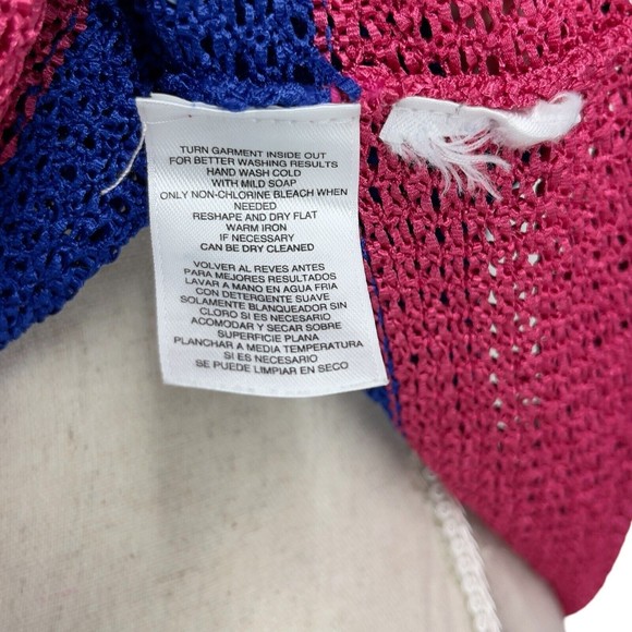 Jones New York Signature Striped 3/4 Sleeve Open Knit Sweater Womens Petite S - Picture 13 of 13